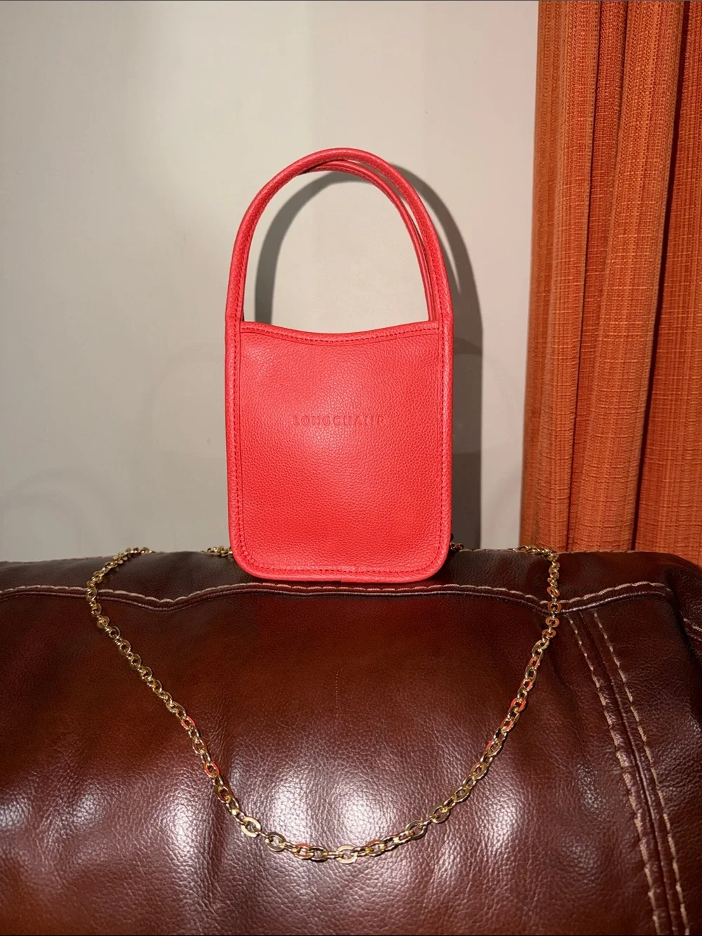 ‼️Authentic Longchamp Le Foulonné Leather Mini Bag